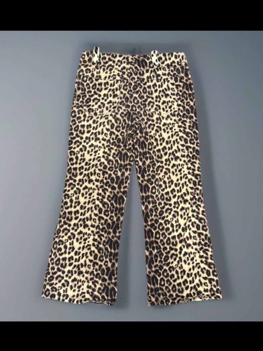 Vintage Cheetah Print Jeans Kids Size 6 Made USA Retro Y2K Animal Print Denim - Picture 2 of 5